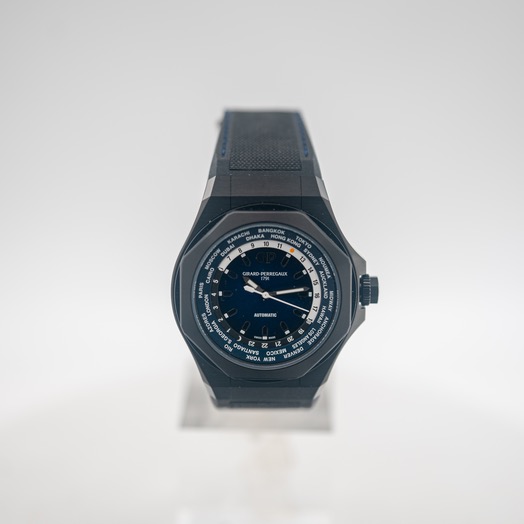 ジラールペルゴ ロレアート 自動巻き ブルー 文字盤 チタニウム メンズ 腕時計 81065-21-491-FH6A