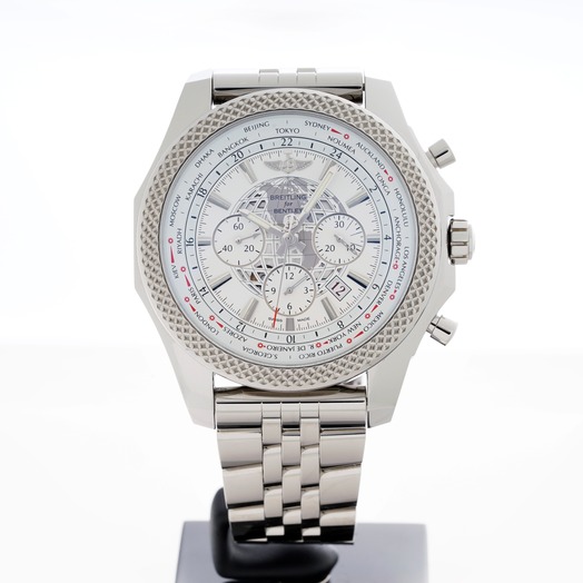 ブライトリング ベントレー 自動巻き ホワイト 文字盤 ステンレス メンズ 腕時計 AB0521U0/A755