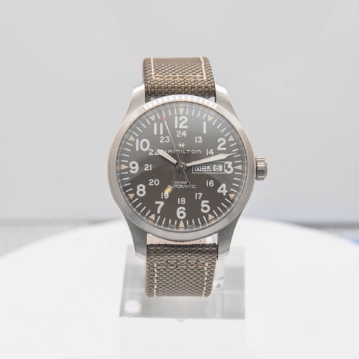 ハミルトン カーキ フィールド 自動巻き グレー 文字盤 ステンレス メンズ 腕時計 H70535081