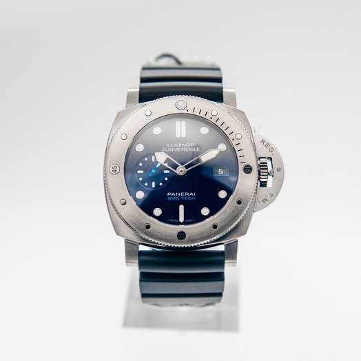 パネライ サブマーシブル 自動巻き ブルー 文字盤 BMG-TECH（ビーエムジーテック） メンズ 腕時計 PAM00692