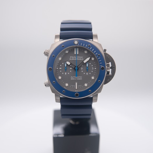 パネライ サブマーシブル 自動巻き グレー 文字盤 チタニウム メンズ 腕時計 PAM00982